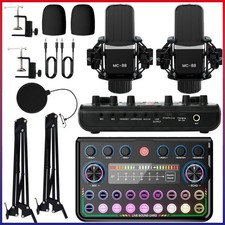 Condencer Mic Home Audio Mixer Kit Sound Card Podcast Live Game Music Record