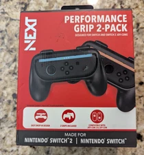 NEXT Performance Grip 2 Pack for Switch 2 JoyCon 2 and Switch JoyCons Black