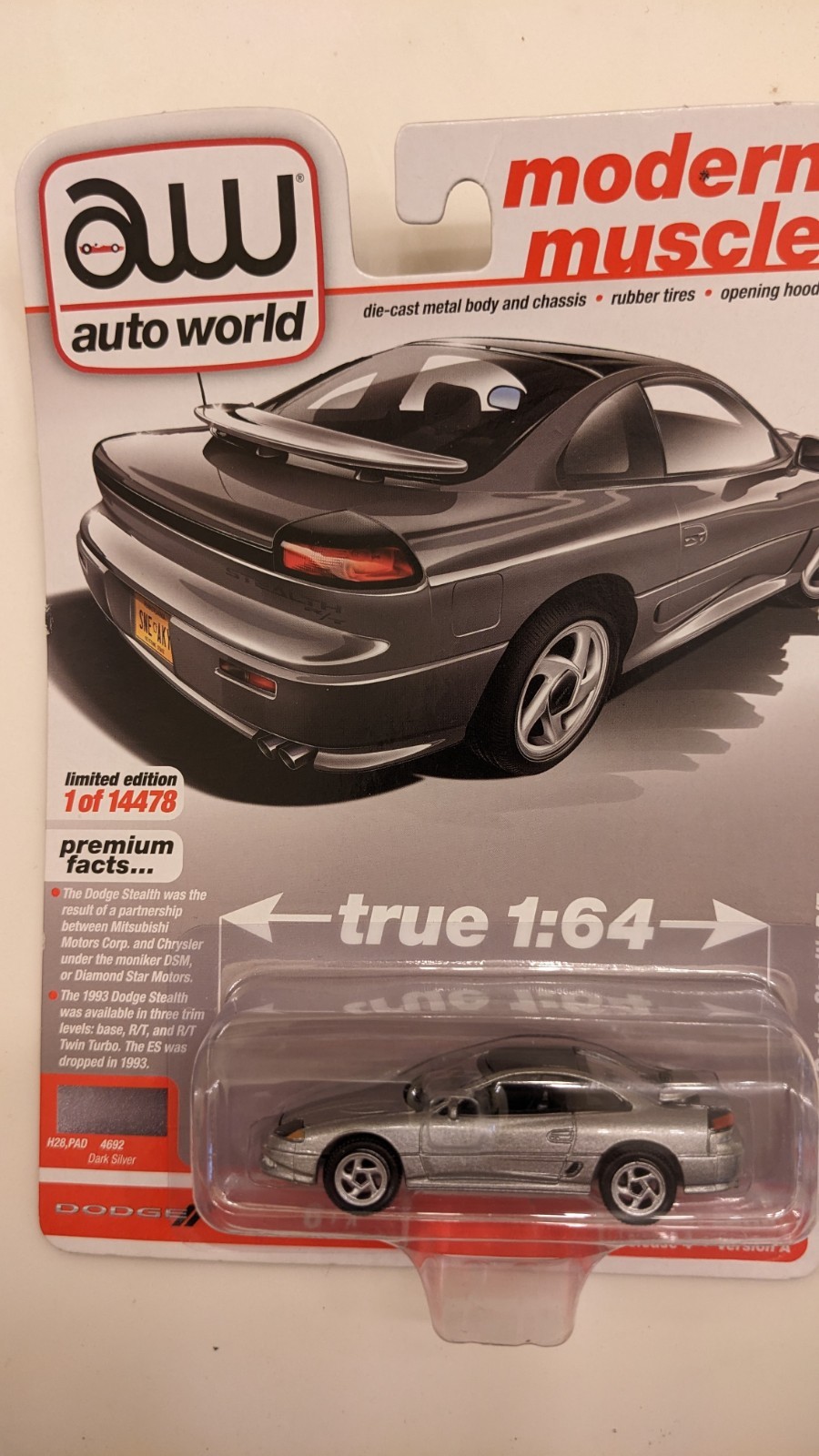 1993 Dodge Stealth R/T Diecast Model Car by Auto World Modern Muscle