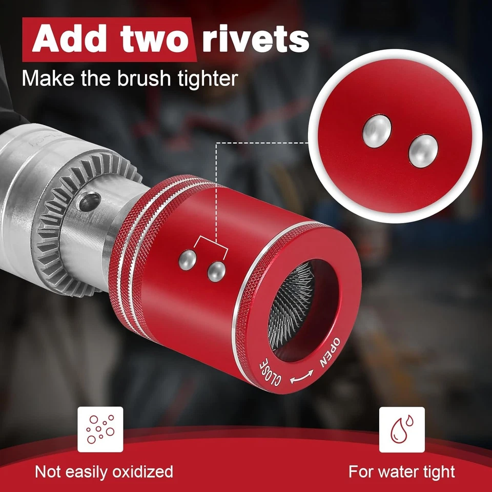 Juego de limpiadores de tuberías de cobre cepillos de alambre de acero inoxidable de 1/2 y 3/4 pulgadas Foto 4 de 4