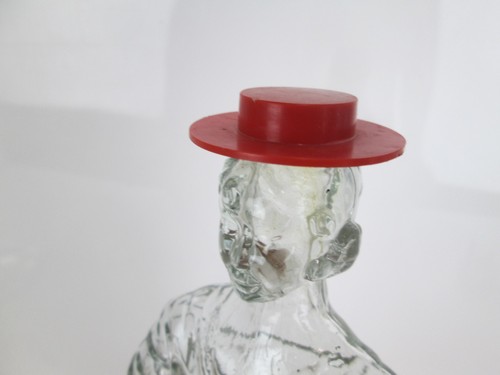 Vintage Matador And Flamenco Dancer Large Glass Bottles With Hat Stoppers - Picture 22 of 24