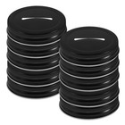 24 Pcs Straw Hole Cover for Lid Coin Bank Slot Regular Mouth Canning Lids