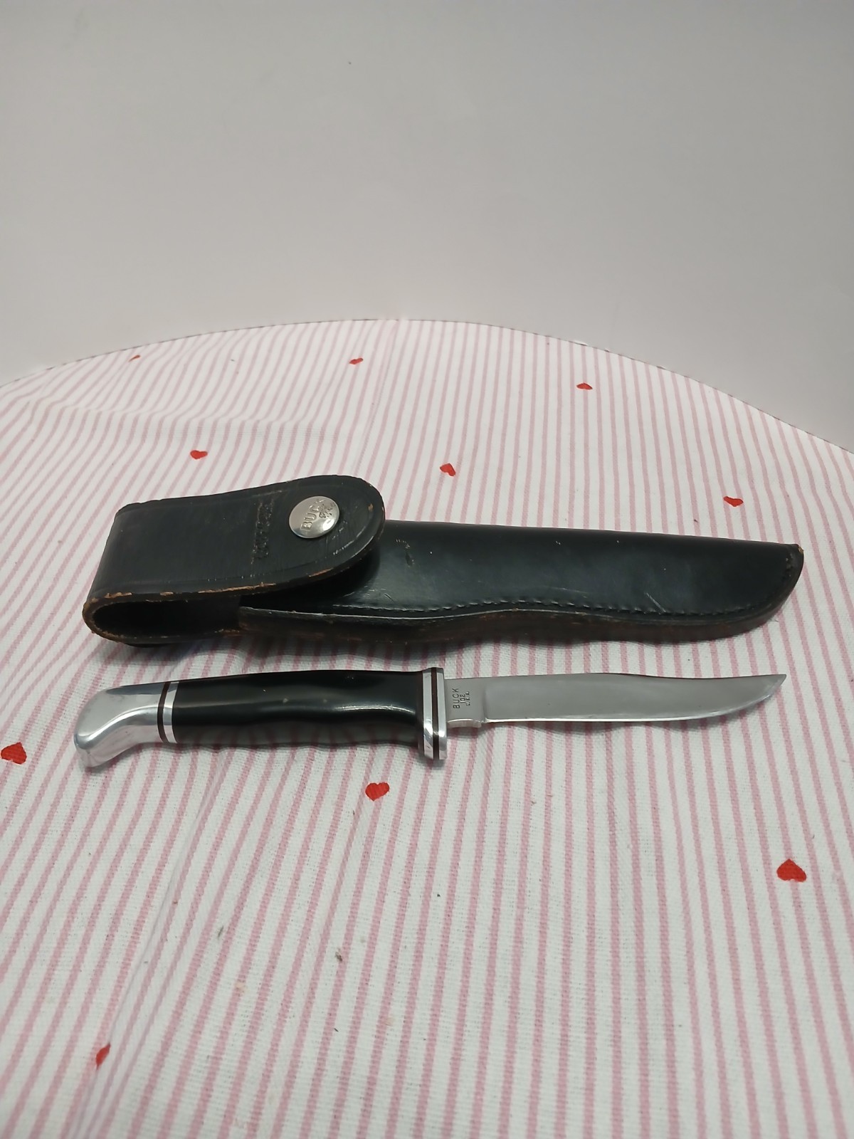 Buck Knife 102 Woodsman With Sheath Pre Date Code Vintage