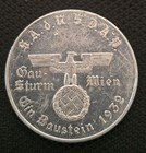 Hitler Aluminum Token 1932 1 Building Stone Electon Token Medal C16 German Medal — photo 2
