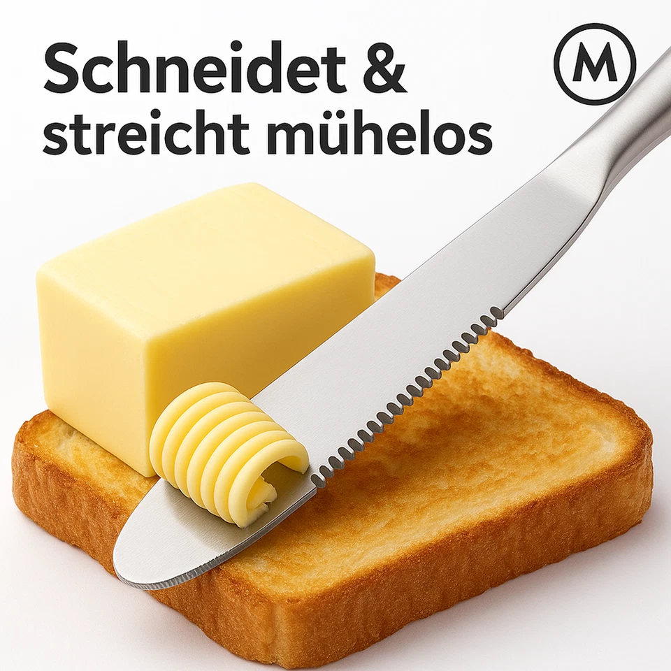 Butterstreichmesser Edelstahl für Butter Käse und Dessert DE. - Bild 2 von 4