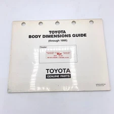 Toyota Body Dimensions Guide Through 1986 Toyota Genuine Parts 1986