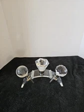 3 Shannon Crystal Wine Decanter Stoppers & Stand Globe, Round Faceted, Diamond