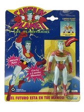 Captain Planet Light & Thunder Tiger Kenner Spanish Card 1991 Sounds