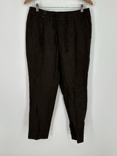 NWT Todd Snyder Mens Sz M 100 Linen Madison Traveler Pant Brown Drawstring K0
