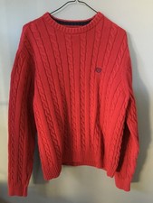 Chaps Ralph Lauren Red Cable Knit Sweater, Men's L