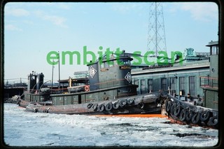 Original Slide EL Erie Lackawanna Tug Tugboat Hornell 1976