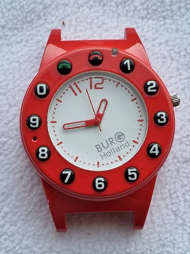 Einzigartiges Burg Holland Quarzuhrentelefon - rot - ERSATZTEILE/REPARATUR