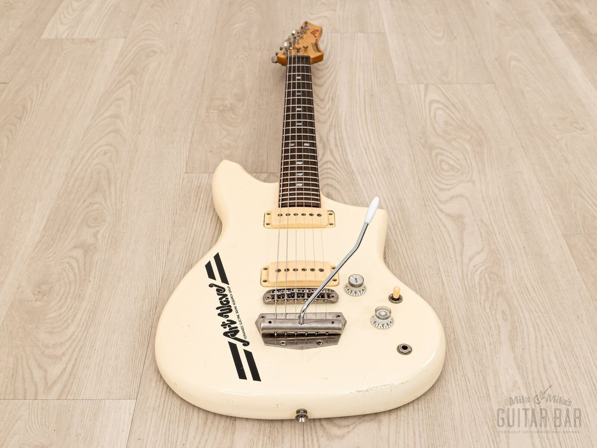 1980 Fernandes V-7 Art Wave Vintage Electric Guitar White w