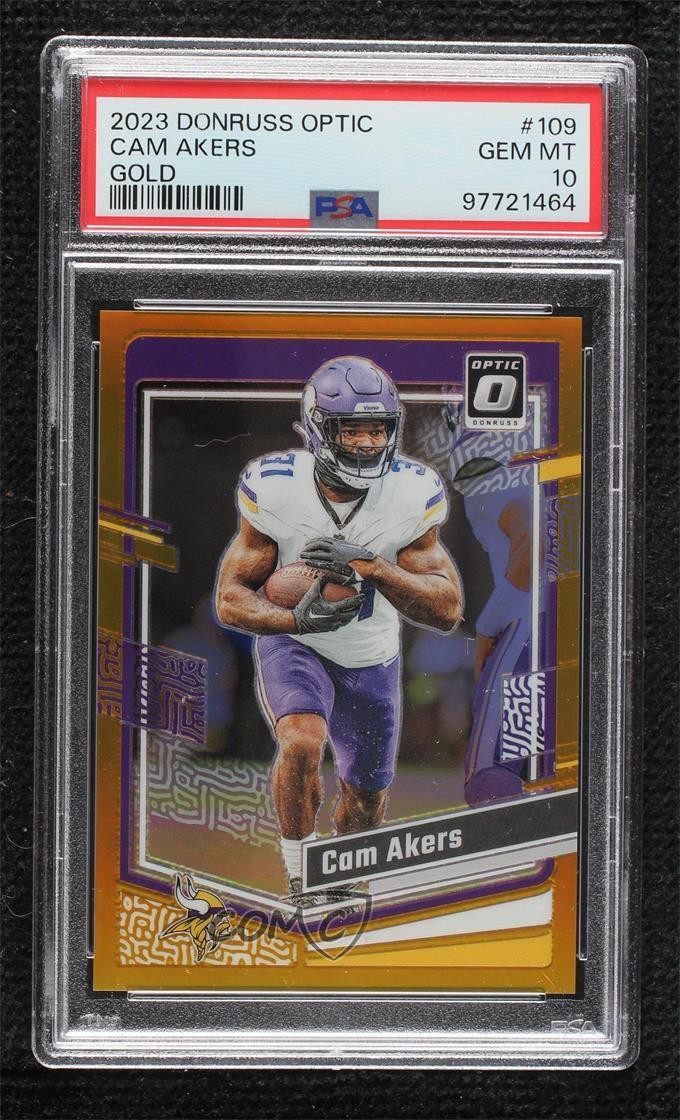2023 Panini Donruss Optic Gold Prizm 8/10 Cam Akers #109 PSA 10 GEM MT 4hj