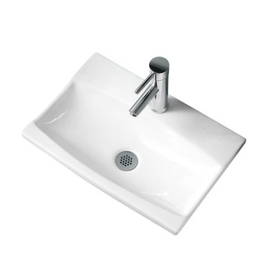Badezimmer Waschbecken Waschbecken Handwäsche Arbeitsplatte Wandmontage hängend Keramik 480x320x130