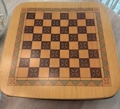 2001 Longaberger Checkers Game Checkerboard Large Woven Basket 29 Pieces