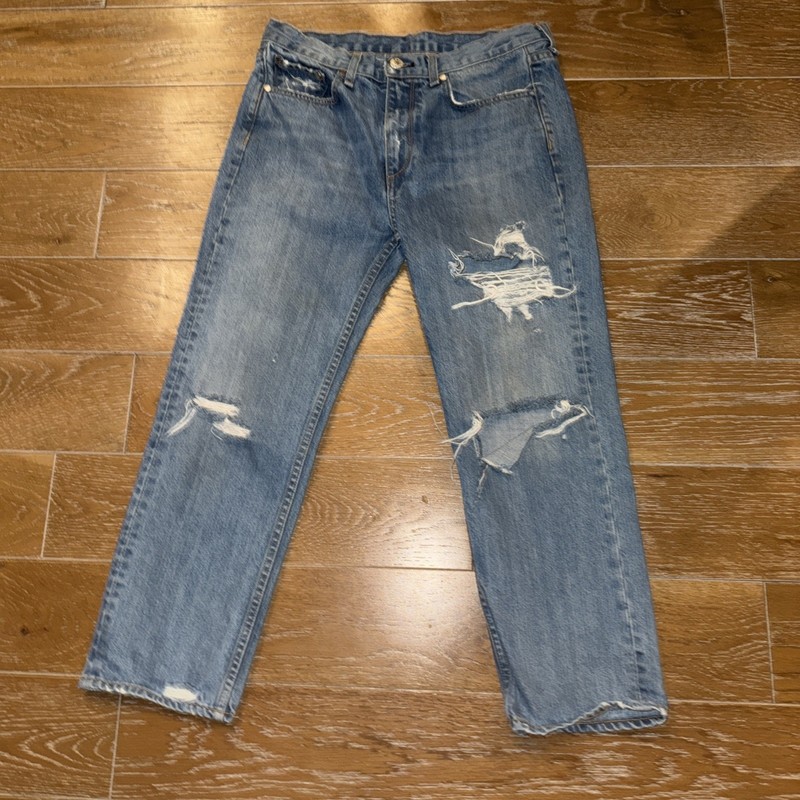 Rag And Bone Blue Denim Dad Jeans, Oversized Ladies 25