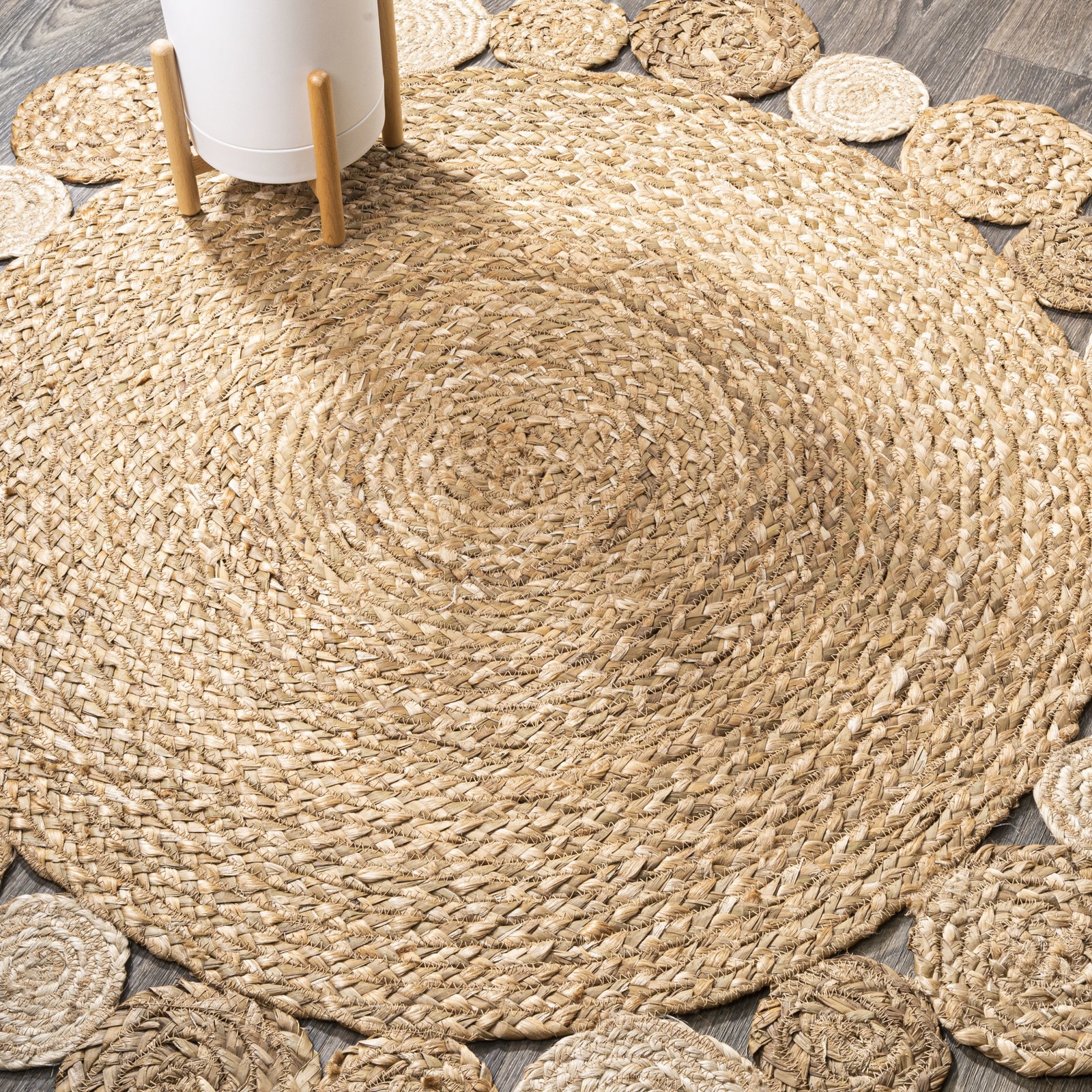 Jonathan Y Ansa 7x7 Natural Jute Border Rug RNF102-7R