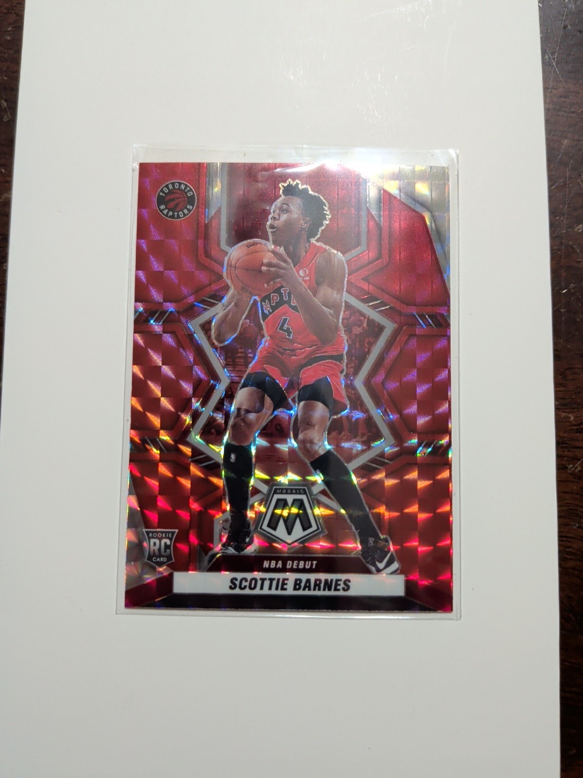 2021 Panini Mosaic Red Prizm Rookie #264 Scottie Barnes Color Match