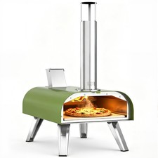 Horno para pizza BIG HORN 12" multicombustible, fabricante de pizza verde (quemadores se venden por separado)
