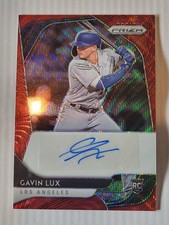 2020 GAVIN LUX  Panini Prizm Rookie Auto Red Prizm 23/75  #RA-GL Auto 
