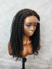 24 inch 4X4 Transparent Lace Kinky Curly Air Cap Wig