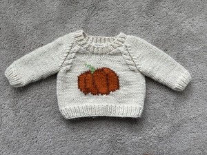 Huggalugs Pullover Chunky Knit Sweater Size 18-24 Months Pumpkin