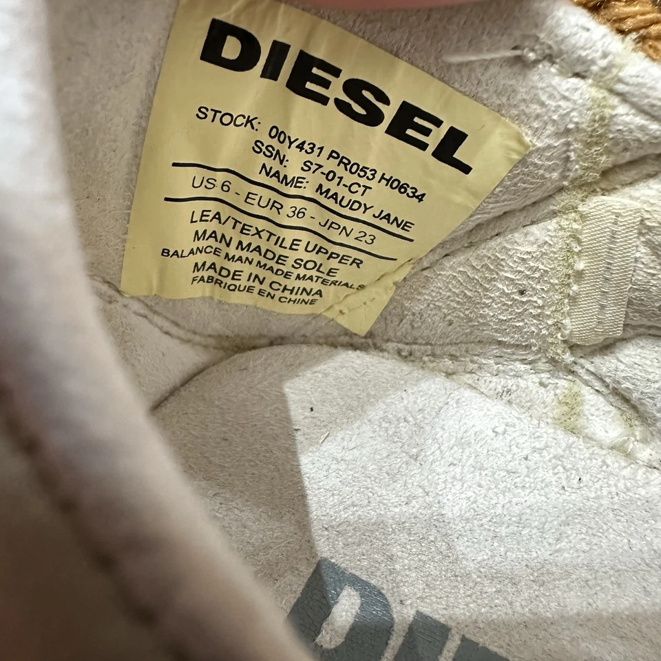 Zapatos planos de ballet Diesel Maudy Jane para mujer talla 6 blancos florales Y2K diseñador difíciles de encontrar Foto 3 de 4