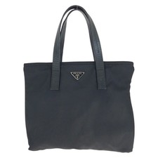 Prada Tessuto Nylon Leather Handbag Women Black One Size