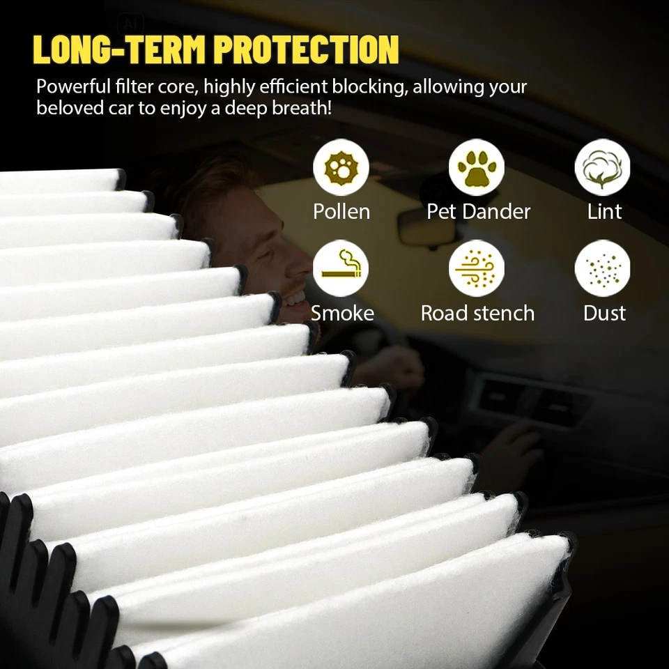 1x Engine Air Filter For Chevy Malibu Pontiac Cadillac DeVille Buick Regal Olds - Image 2 of 4