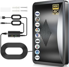 2026 Upgraded TV Antenna Indoor, 3200 Miles HDTV Antenna for Smart TV Indoor