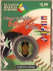 ANDRUW JONES Baseball Puerto Rico MLB token Braves Rangers ficha medalla coin