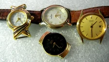 4 Vintage Quartz Watch Lot, Seiko, Citizen, Peugeot, Pierre Jacquard