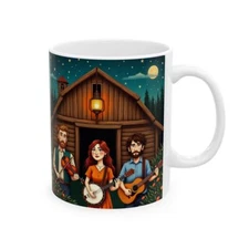 Rustic Americana Folk Cup – Bluegrass, Guitar, Mountain, Fiddle, Barnwood  