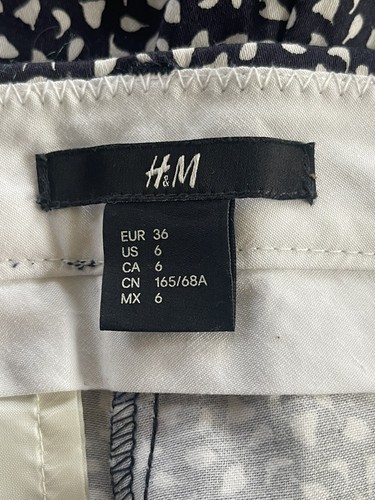 H&M Women’s Size 6 Black White Cropped Ankle Pants Stretch New Without Tags - Picture 7 of 7