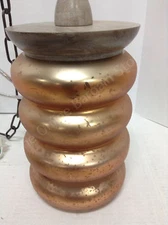 Frontgate Mercury Copper Pendant With Spool Handle Light Chandelier Lamp Ceiling