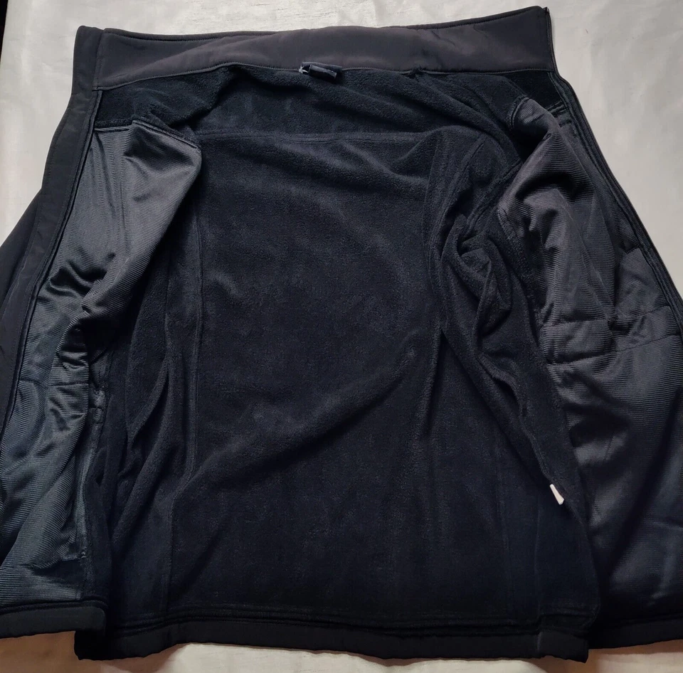 SNOZU PERFORMANCE 男式尺寸 2XL 黑色拉链羊毛衬里软壳夹克二手状况完好 — 第 3/4 张图片