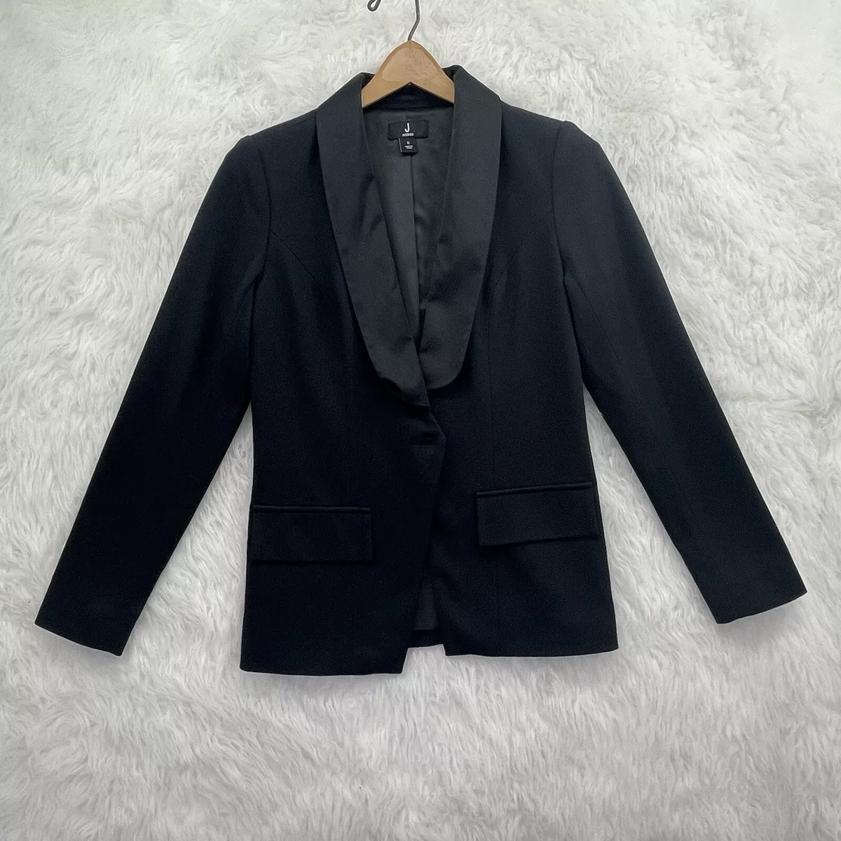 Jimmy Choo Women's Suit Jacket Size 0 with Satin Lapel Fits 6-8