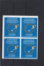 Essen - Intl Briefmarkenmesse - 4er Block Biege- & Schäletiketten 2006