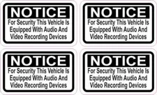 2.5x1.5 Notice Audio and Video Recording Stickers Car Truck Vehicle Bumper Decal