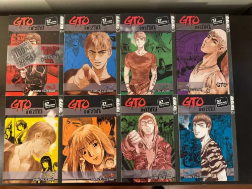 Great Teacher Onizuka GTO Manga Series Volumes 1-8 OOP Tokyopop