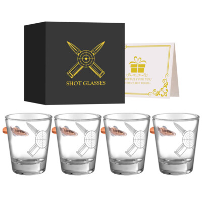 55ml Wine Cup Bullet Hit Small Glass Design Shot Glasses for Party Celebration