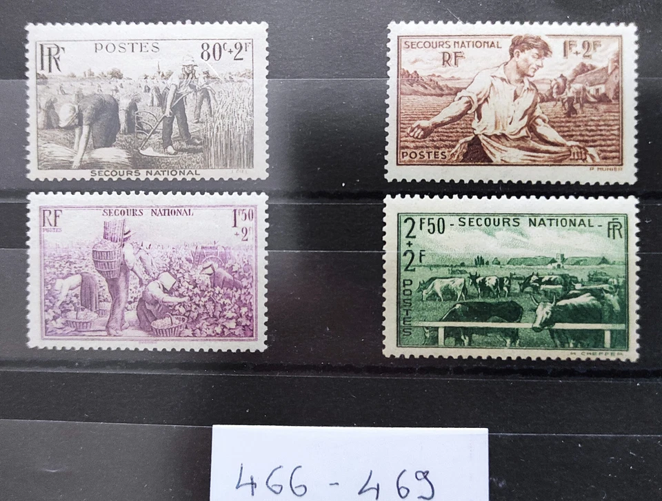 timbres Français neuf** année 1940 n°466-469 - Photo 1/1