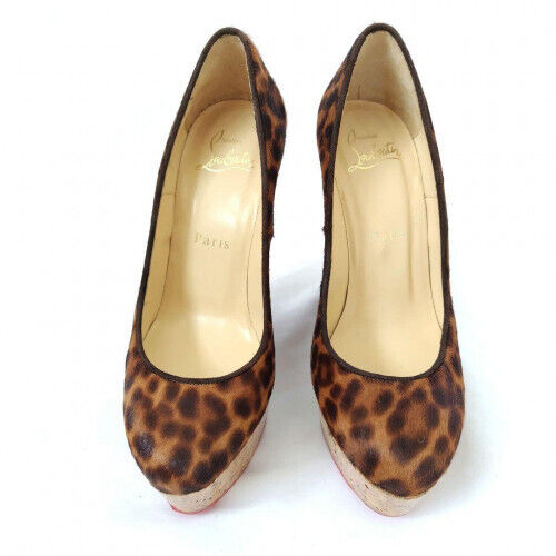 Christian Louboutin Leopard Round Toe Wedge Size 35 (US5 Christian Louboutin Leopard Round Toe Wedge Size 35 (US5