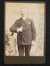 New York City NY Identified Handsome Man Antique Cabinet Photo