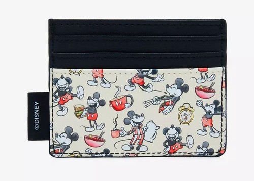 LOUNGEFLY Disney Mickey Mouse Foodie Cardholder NEW! - Picture 3 of 4