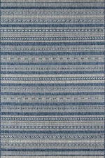 by Momeni Villa Collection Tuscany Indoor Outdoor Blue Area Rug, 5'3" X 7'6" Siz