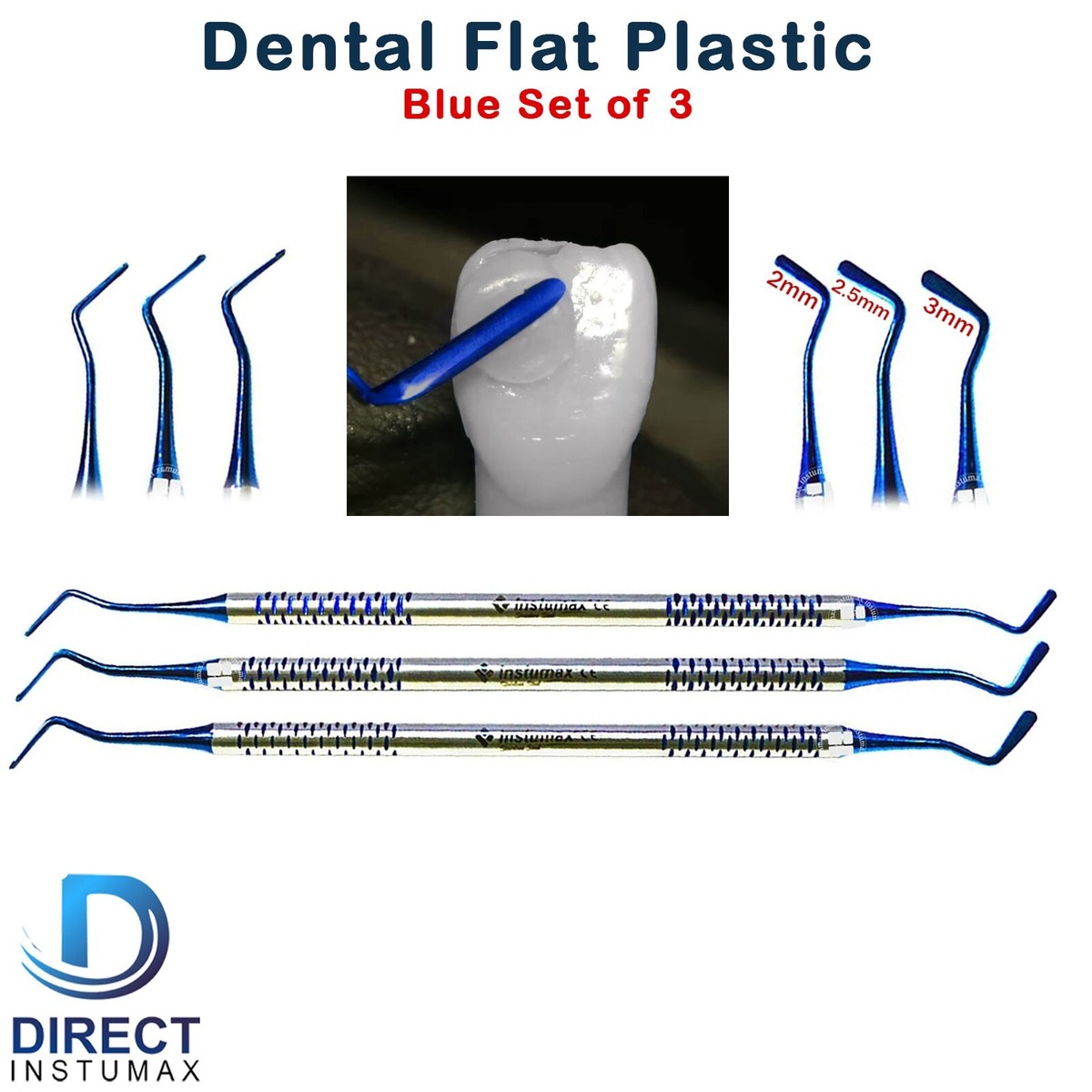 Dental Restoration Set Of 3 Composite Filling Instruments Titanium