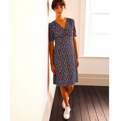 BODEN Jemima Ruched Dress womens size 8 | eBay