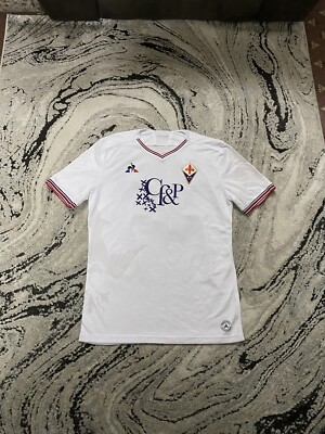 Fiorentina Match Worn Player Issue weißes Auswärts-Fußballtrikot für Damen #23 Medium